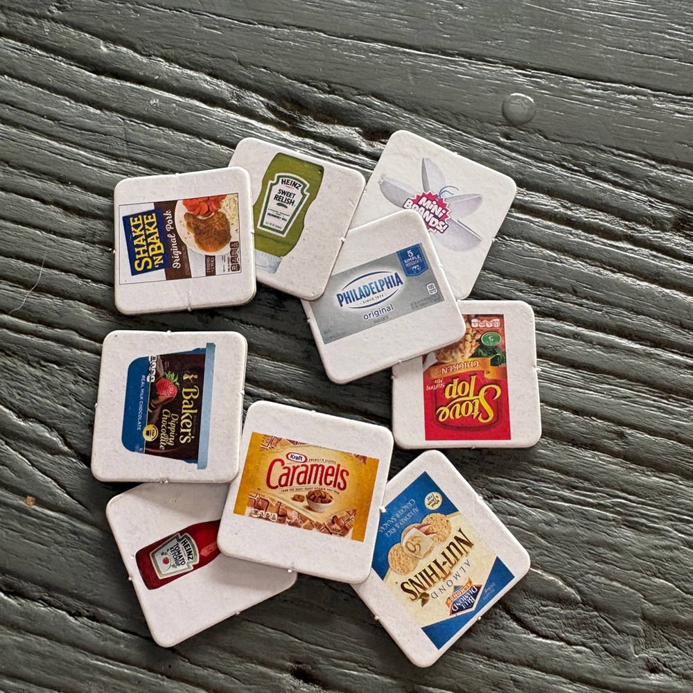 ❤️ Like 10 or 5 items ❤️ Mini Brands, food Tile Set.